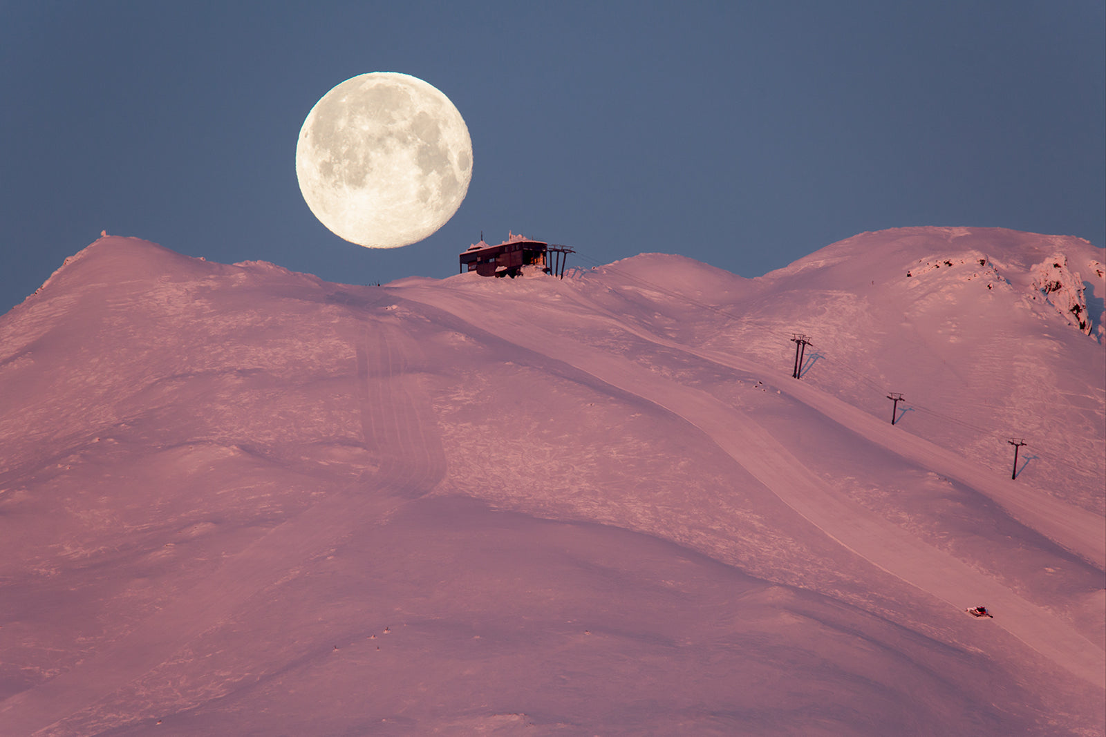 MT. BACHELOR FULL MOONSET
